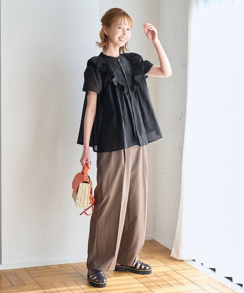 ROPE' PICNIC(ロペピクニック)の「洗える/リンクコーデ/INDIAブラウス(シャツ/ブラウス・レディース・ブラック/ブルー/ピンク系その他2・38)」の14枚目の写真