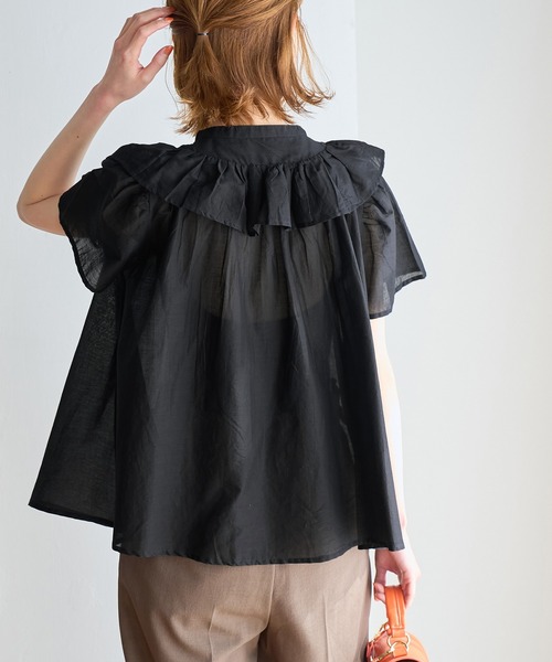 ROPE' PICNIC(ロペピクニック)の「洗える/リンクコーデ/INDIAブラウス(シャツ/ブラウス・レディース・ブラック/ブルー/ピンク系その他2・38)」の18枚目の写真