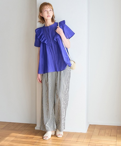 ROPE' PICNIC(ロペピクニック)の「洗える/リンクコーデ/INDIAブラウス(シャツ/ブラウス・レディース・ブラック/ブルー/ピンク系その他2・38)」の11枚目の写真