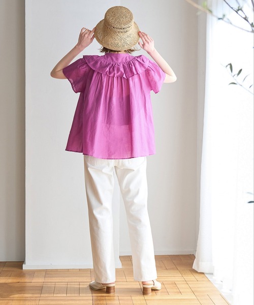 ROPE' PICNIC(ロペピクニック)の「洗える/リンクコーデ/INDIAブラウス(シャツ/ブラウス・レディース・ブラック/ブルー/ピンク系その他2・38)」の22枚目の写真