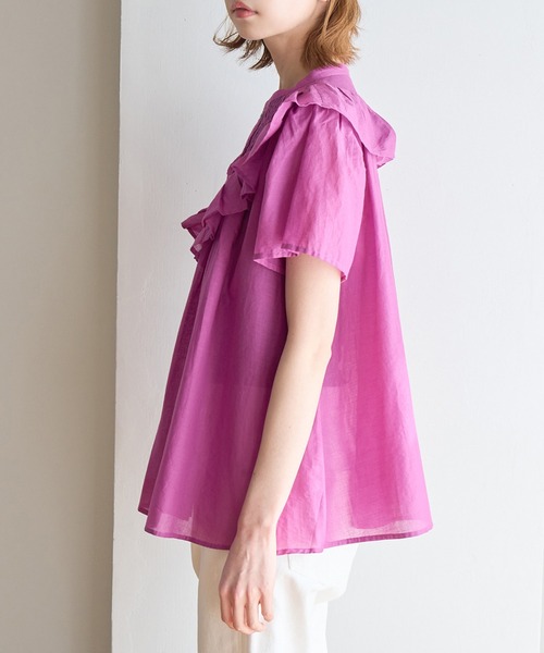 ROPE' PICNIC(ロペピクニック)の「洗える/リンクコーデ/INDIAブラウス(シャツ/ブラウス・レディース・ブラック/ブルー/ピンク系その他2・38)」の12枚目の写真