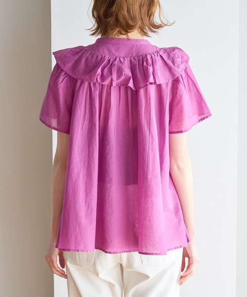 ROPE' PICNIC(ロペピクニック)の「洗える/リンクコーデ/INDIAブラウス(シャツ/ブラウス・レディース・ブラック/ブルー/ピンク系その他2・38)」の5枚目の写真