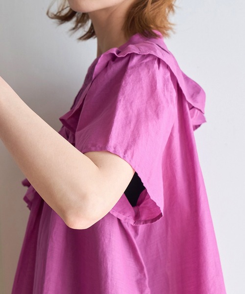 ROPE' PICNIC(ロペピクニック)の「洗える/リンクコーデ/INDIAブラウス(シャツ/ブラウス・レディース・ブラック/ブルー/ピンク系その他2・38)」の20枚目の写真