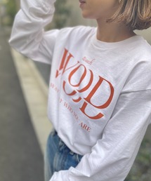 mi via loca | GILDAN前後ロゴプリントロングスリーブTシャツ(Tシャツ/カットソー)