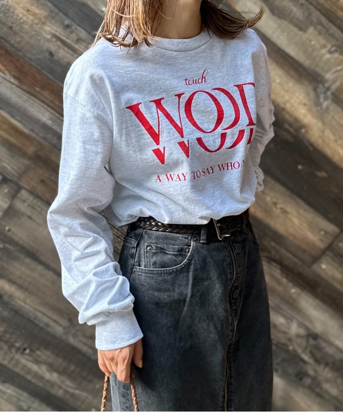 mi via loca(ミヴィアロカ)の「GILDAN touch WOOD ロゴロンT【MVL001 ※2A】(Tシャツ/カットソー・レディース・ホワイト×ブラック/ホワイト系その他/オートミール・MEDIUM/X-LARGE)」の19枚目の写真