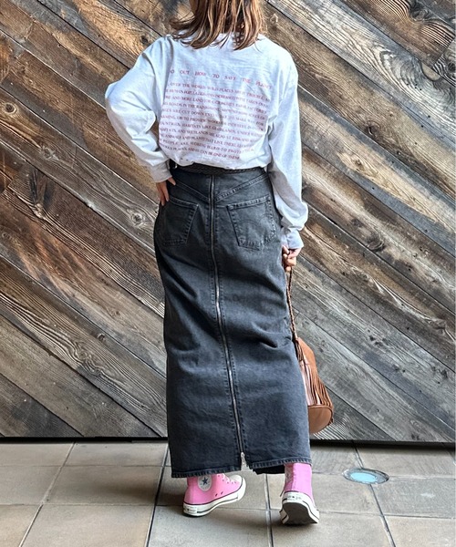 mi via loca(ミヴィアロカ)の「GILDAN touch WOOD ロゴロンT【MVL001 ※2A】(Tシャツ/カットソー・レディース・ホワイト×ブラック/ホワイト系その他/オートミール・MEDIUM/X-LARGE)」の13枚目の写真