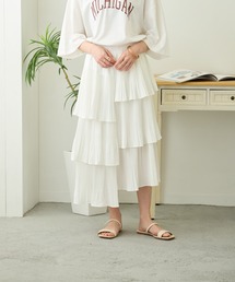 アシンメトリーティアードスカート