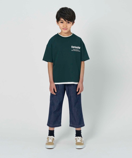 MPS（エムピーエス）の「【MPS】吸水速乾フェイクレイヤードＴシャツ（Tシャツ/カットソー・キッズ・グリーン/ホワイト・150/105/130/120/140/160）」の5枚目の写真