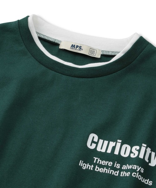 MPS（エムピーエス）の「【MPS】吸水速乾フェイクレイヤードＴシャツ（Tシャツ/カットソー・キッズ・グリーン/ホワイト・150/105/130/120/140/160）」の11枚目の写真