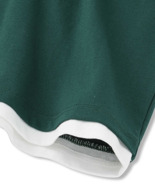 MPS（エムピーエス）の「【MPS】吸水速乾フェイクレイヤードＴシャツ（Tシャツ/カットソー・キッズ・グリーン/ホワイト・150/105/130/120/140/160）」の14枚目の写真