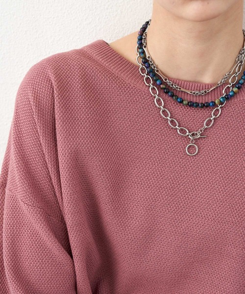 AIVER（アイバー）の「AIVER　サマービッグニットTEE（ニット/セーター・メンズ・ライトブルー/ブラック/ピンク・MEDIUM/LARGE/SMALL）」の20枚目の写真