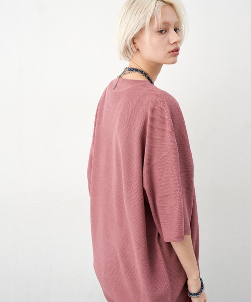 AIVER（アイバー）の「AIVER　サマービッグニットTEE（ニット/セーター・メンズ・ライトブルー/ブラック/ピンク・MEDIUM/LARGE/SMALL）」の19枚目の写真