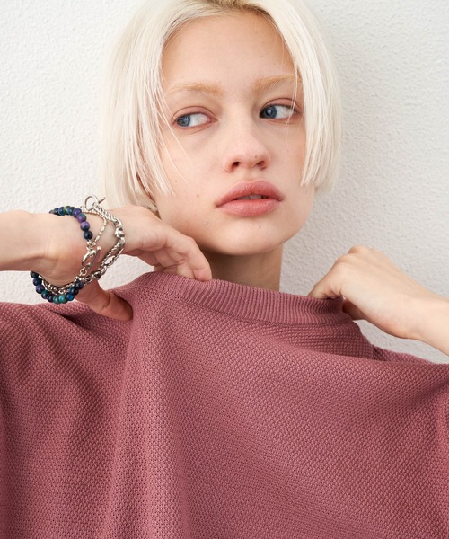 AIVER（アイバー）の「AIVER　サマービッグニットTEE（ニット/セーター・メンズ・ライトブルー/ブラック/ピンク・MEDIUM/LARGE/SMALL）」の21枚目の写真