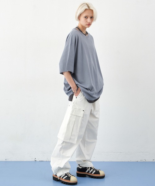 AIVER（アイバー）の「AIVER　サマービッグニットTEE（ニット/セーター・メンズ・ライトブルー/ブラック/ピンク・MEDIUM/LARGE/SMALL）」の16枚目の写真