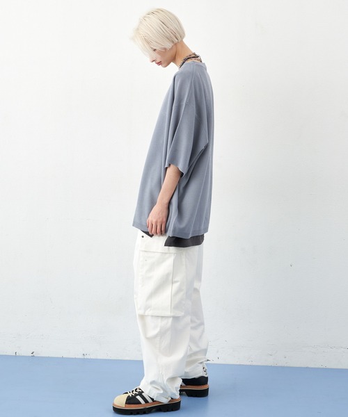 AIVER（アイバー）の「AIVER　サマービッグニットTEE（ニット/セーター・メンズ・ライトブルー/ブラック/ピンク・MEDIUM/LARGE/SMALL）」の17枚目の写真