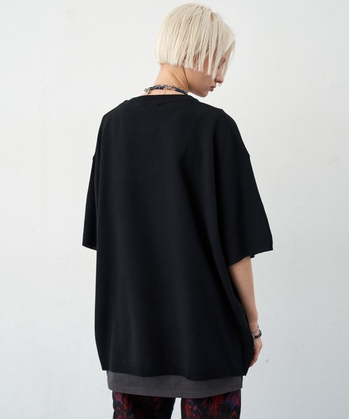 AIVER（アイバー）の「AIVER　サマービッグニットTEE（ニット/セーター・メンズ・ライトブルー/ブラック/ピンク・MEDIUM/LARGE/SMALL）」の6枚目の写真