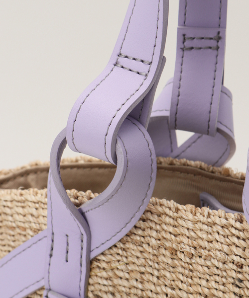 VIOLAd'ORO(ヴィオラドーロ)の「【VIOLAd’ORO/ヴィオラドーロ】 コンビバスケットS(かごバッグ・レディース・パープル/ホワイト/キャメル・FREE)」の12枚目の写真