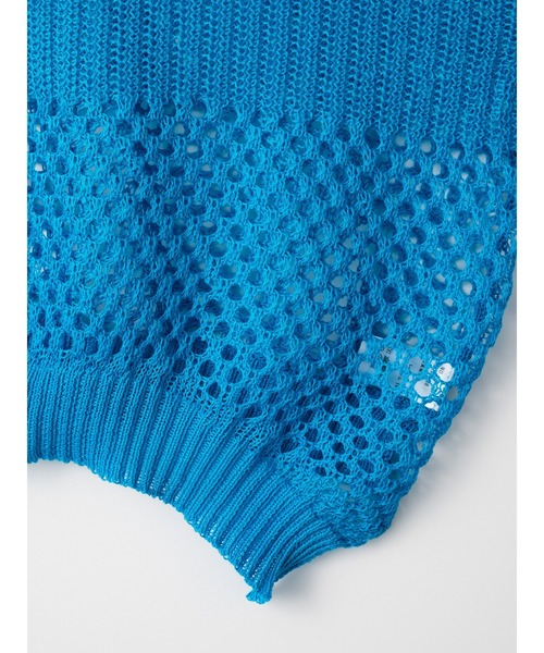 今期新品⭐︎equo ⭐︎TIE和紙メッシュクロス編みプルオーバー　マレットメット ☆WEB限定☆スリーブスリットメッシュプルオーバー[品番