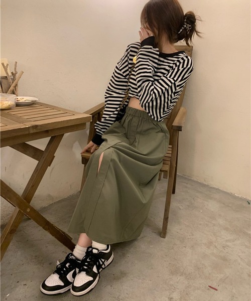 LYEON(リヨン)の「フロントスリットカーゴスカート(スカート・レディース・ベージュ/カーキ・FREE)」の14枚目の写真