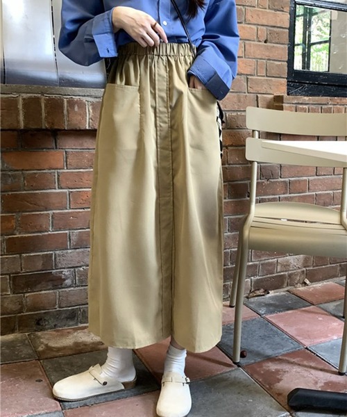 LYEON(リヨン)の「フロントスリットカーゴスカート(スカート・レディース・ベージュ/カーキ・FREE)」の13枚目の写真