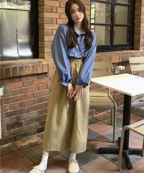 LYEON(リヨン)の「フロントスリットカーゴスカート(スカート・レディース・ベージュ/カーキ・FREE)」の8枚目の写真