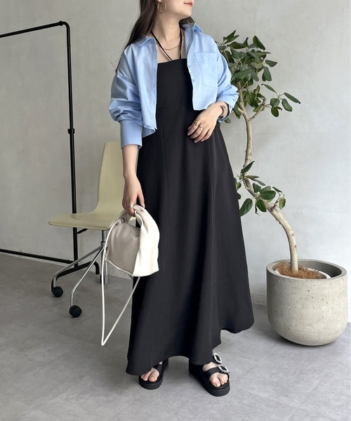 prose verse（プロズヴェール）の「2wayストラップフレアキャミワンピース（ワンピース・レディース・ブラック・MEDIUM）」の21枚目の写真