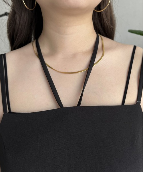 prose verse（プロズヴェール）の「2wayストラップフレアキャミワンピース（ワンピース・レディース・ブラック・MEDIUM）」の12枚目の写真