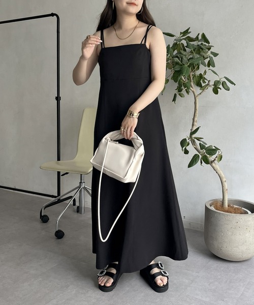 prose verse（プロズヴェール）の「2wayストラップフレアキャミワンピース（ワンピース・レディース・ブラック・MEDIUM）」の19枚目の写真