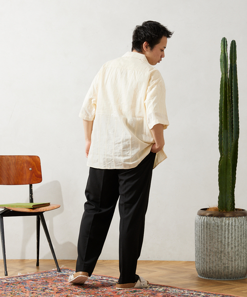 JOURNAL STANDARD relume(ジャーナルスタンダード レリューム)の「"イージーケア" SLUB TR TORO ツータックスラックス(スラックス・メンズ・チャコールグレー/ブラック/アイボリー・MEDIUM/LARGE)」の14枚目の写真