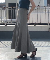 【ZOZO限定カラー有】切替マーメイドスカート / original switching mermaid skirt ロング ティアード マーメード マキシ丈 フレア アイボリー グレー ブラック