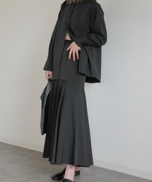 Reurie' | 【ZOZO限定カラー有】切替マーメイドスカート / original switching mermaid skirt ロング ティアード マーメード マキシ丈 フレア アイボリー グレー ブラック(スカート)