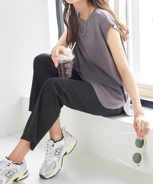 [ASELEAR]汗染み防止フレンチスリーブTシャツ