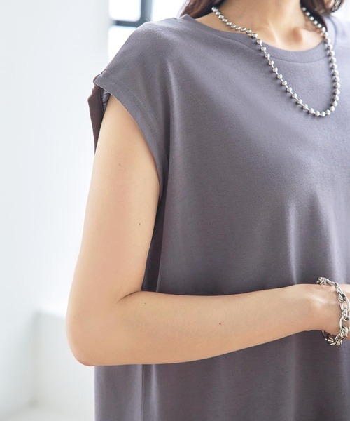 [ASELEAR]汗染み防止フレンチスリーブTシャツ