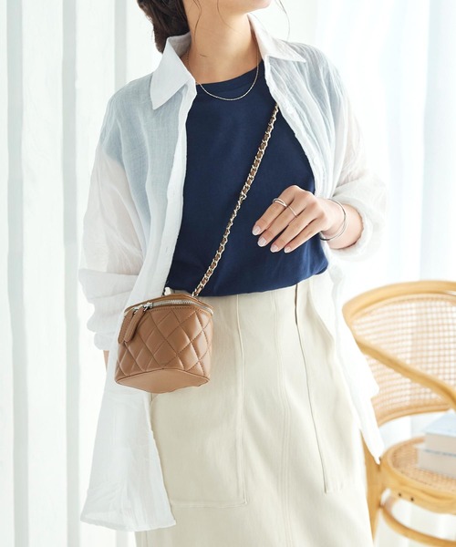 [ASELEAR]汗染み防止フレンチスリーブTシャツ