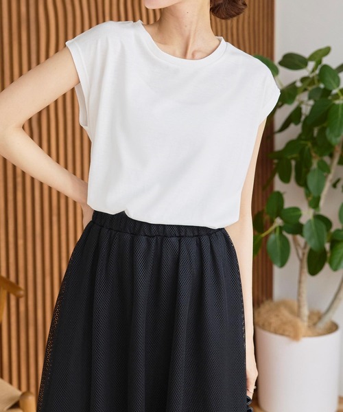 [ASELEAR]汗染み防止フレンチスリーブTシャツ