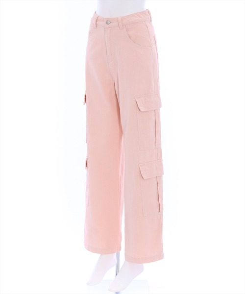 clear（クリア）の「×カーゴワイドパンツ（カーゴパンツ・レディース・ライトベージュ/ブラック/ピンク・M/S）」の5枚目の写真