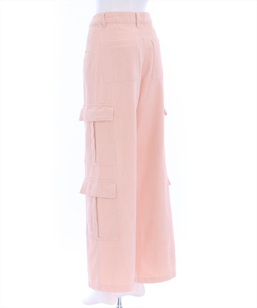 clear（クリア）の「×カーゴワイドパンツ（カーゴパンツ・レディース・ライトベージュ/ブラック/ピンク・M/S）」の7枚目の写真