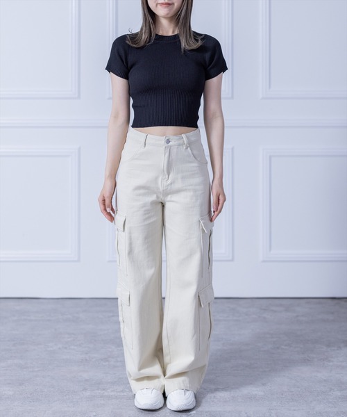 clear（クリア）の「×カーゴワイドパンツ（カーゴパンツ・レディース・ライトベージュ/ブラック/ピンク・M/S）」の22枚目の写真