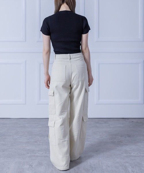 clear（クリア）の「×カーゴワイドパンツ（カーゴパンツ・レディース・ライトベージュ/ブラック/ピンク・M/S）」の19枚目の写真