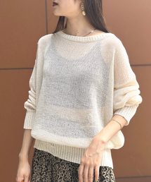 Rouge vif | ペーパーニットゆったりプルオーバー(ニット/セーター)