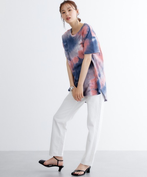 miclat（ミクラ）の「大きいサイズ　タイダイ柄バックロゴチュニック　miclat（Tシャツ/カットソー・レディース・ピンク系/ラベンダー・L/LL/3L/4L/5L）」の18枚目の写真