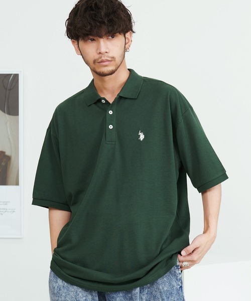 U.S. POLO ASSN.(ユーエスポロアッスン)の「『U.S. POLO ASSN/ユーエスポロアッスン』ワンポイントロゴビッグ半袖ポロシャツ(シャツ/ブラウス・メンズ・ホワイト/ネイビー/ダークグリーン/ブラック・L/M)」の3枚目の写真