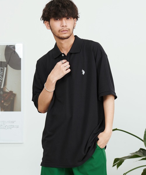 U.S. POLO ASSN.(ユーエスポロアッスン)の「『U.S. POLO ASSN/ユーエスポロアッスン』ワンポイントロゴビッグ半袖ポロシャツ(シャツ/ブラウス・メンズ・ホワイト/ネイビー/ダークグリーン/ブラック・L/M)」の9枚目の写真