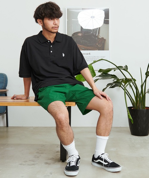 U.S. POLO ASSN.(ユーエスポロアッスン)の「『U.S. POLO ASSN/ユーエスポロアッスン』ワンポイントロゴビッグ半袖ポロシャツ(シャツ/ブラウス・メンズ・ホワイト/ネイビー/ダークグリーン/ブラック・L/M)」の11枚目の写真