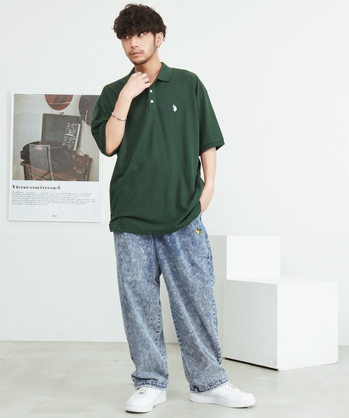 U.S. POLO ASSN.(ユーエスポロアッスン)の「『U.S. POLO ASSN/ユーエスポロアッスン』ワンポイントロゴビッグ半袖ポロシャツ(シャツ/ブラウス・メンズ・ホワイト/ネイビー/ダークグリーン/ブラック・L/M)」の16枚目の写真