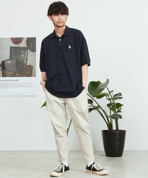 U.S. POLO ASSN.(ユーエスポロアッスン)の「『U.S. POLO ASSN/ユーエスポロアッスン』ワンポイントロゴビッグ半袖ポロシャツ(シャツ/ブラウス・メンズ・ホワイト/ネイビー/ダークグリーン/ブラック・L/M)」の20枚目の写真