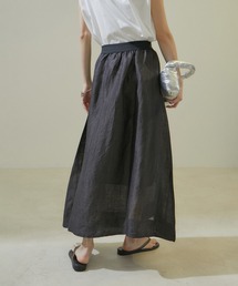 SALON adam et rope' | シルクリネンフレアースカート(スカート)