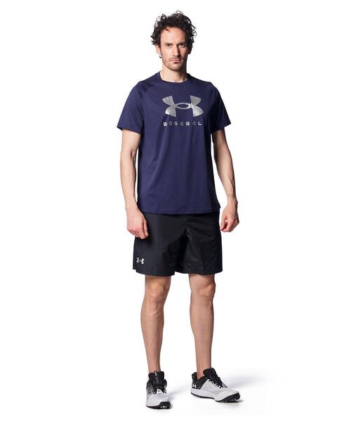 UNDER ARMOUR(アンダーアーマー)の「UAテック ショートスリーブTシャツ 〈ビッグロゴ〉(ベースボール/メンズ)(タンクトップ・メンズ・ネイビー・L/XL/M/S)」の3枚目の写真