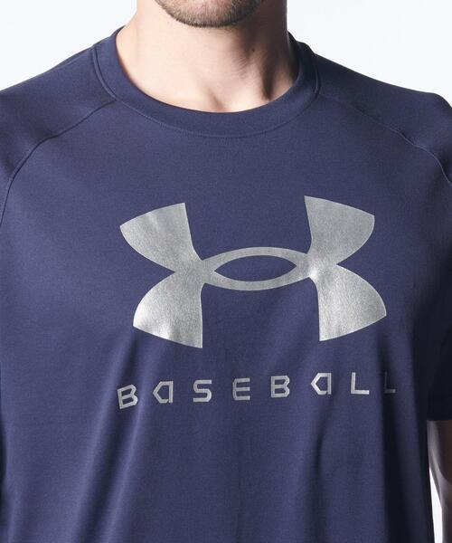 UNDER ARMOUR(アンダーアーマー)の「UAテック ショートスリーブTシャツ 〈ビッグロゴ〉(ベースボール/メンズ)(タンクトップ・メンズ・ネイビー・L/XL/M/S)」の2枚目の写真