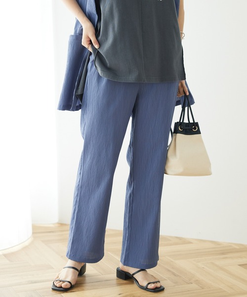 CRAFT STANDARD BOUTIQUE(クラフトスタンダードブティック)の「楊柳イージーパンツ(その他パンツ・レディース・ブラック/ブルー/グレー・M/L)」の3枚目の写真